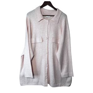 Pennington’s In Every Story Light Pink Knit Cardigan Sweater Size 3X